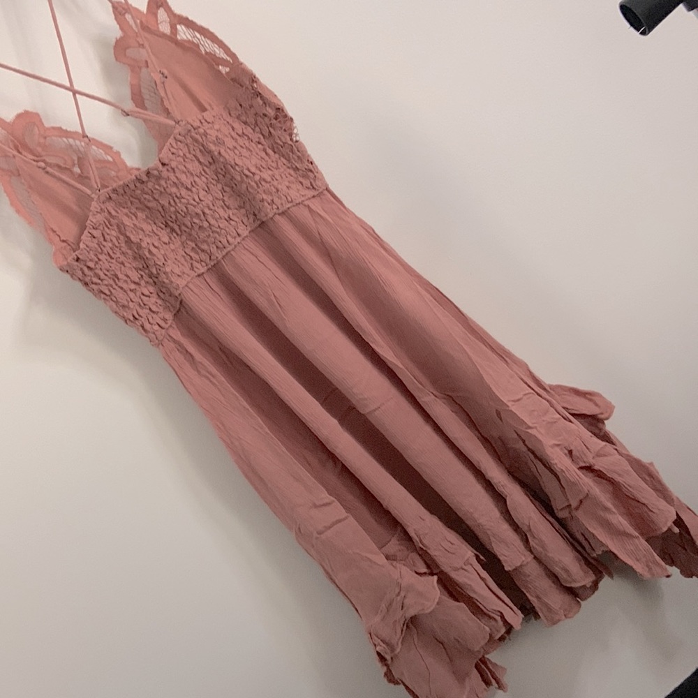 Free People Women's Adella Slip Dress Rose - Picture 7 of 12